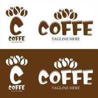 koffie logo ontwerp vector