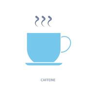 cafeïne concept lijn icoon. gemakkelijk element illustratie. cafeïne concept schets symbool ontwerp. vector