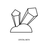 kristal meth concept lijn icoon. gemakkelijk element illustratie. kristal meth concept schets symbool ontwerp. vector