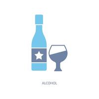 alcohol concept lijn icoon. gemakkelijk element illustratie. alcohol concept schets symbool ontwerp. vector