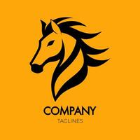 een paard hoofd logo concept vector