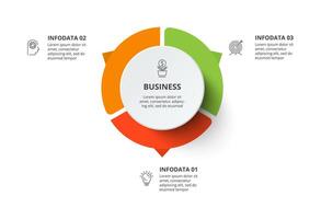 creatief concept voor infographic met 3 stappen, opties, onderdelen of processen. bedrijf gegevens visualisatie. vector