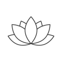 spa salon bloem lineaire pictogram. dunne lijn illustratie. aromatherapie lotus contour symbool. vector geïsoleerde overzichtstekening