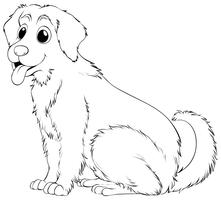 Dierlijke schets voor golden retriever vector