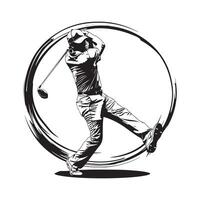 golfspeler beeld ontwerp. illustratie van een golfspeler Aan wit achtergrond vector