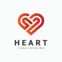 rood abstract hart logo vector