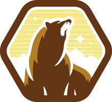 grizzly beer logo ontwerp vector