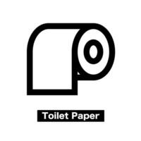 toilet papier icoon en logo. vector