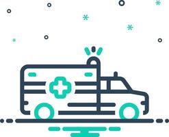 mixpictogram voor ambulance vector