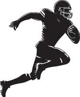 Amerikaans Amerikaans voetbal silhouet geïsoleerd Aan wit achtergrond. Amerikaans Amerikaans voetbal logo. vector