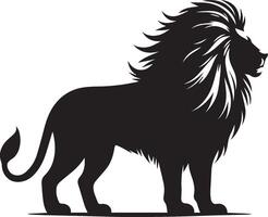 leeuw silhouet geïsoleerd Aan wit achtergrond. leeuw logo vector