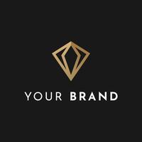 luxe diamant logo vector