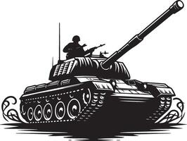 oorlog tank silhouet. oorlog tank logo geïsoleerd Aan wit achtergrond vector