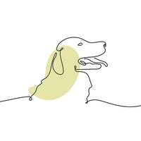 hond minimalistische zwart lineair schetsen geïsoleerd Aan wit achtergrond. illustratie vector