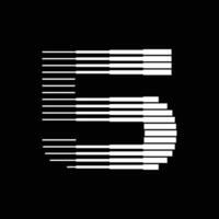 5 aantal lijnen logo icoon illustratie vector