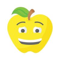 premie icoon van schuldig emoji, klaar naar gebruik bewerkbare vector