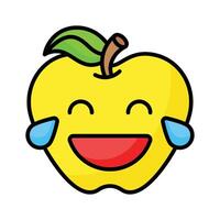 een eetbaar icoon van lachend emoji, gemakkelijk naar gebruik en downloaden vector