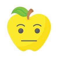grijp deze verbazingwekkend icoon van onverschillig emoji, aanpasbare vlak vecto vector