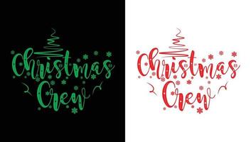 kerst crew t-shirt ontwerp vector