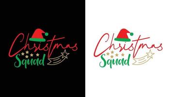 kerst squad t-shirt ontwerp vector