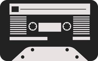 retro cassette plakband. antiek radio afspelen cassette. in wijnoogst 90s stijl vector