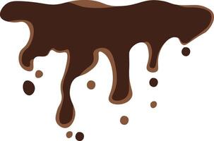 chocola plons Aan wit achtergrond. smelten chocola vector