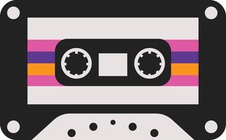 retro cassette plakband. antiek radio afspelen cassette. in wijnoogst 90s stijl vector