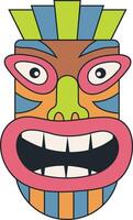 traditioneel etnisch tiki masker. hawaiiaans tribal masker. illustratie Aan wit achtergrond vector