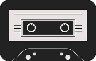 retro cassette plakband. antiek radio afspelen cassette. in wijnoogst 90s stijl vector