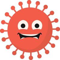 schattig tekenfilm bacterie en virus karakter. illustratie Aan wit achtergrond vector