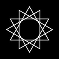 dodekagram, satanisch symbolen, middeleeuws occultisme, magie postzegels, sigils, mystiek knopen, duivel kruis. sigil Lucifer baphomet vector