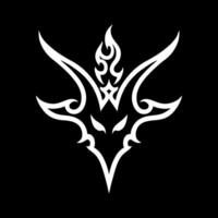 de pentagram, de teken van Lucifer. de hoofd van een gehoornd geit in een pentagram. sigil van baphomet, geïsoleerd Aan zwart, illustratie vector