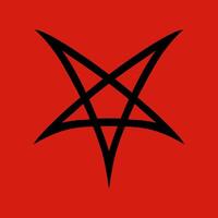 esoterisch occult pentagram, magie tekens. demon pentagram tatoeëren, magie metselaar zegel, Satan pentagram lijn symbolen set. alchimie, hekserij esoterisch of occult tekens met pentagram sterren in cirkel vector
