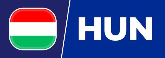 Hongarije nationaal vlag ontworpen voor Europa Amerikaans voetbal kampioenschap in 2024 vector