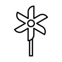 windmolen lijn icoon ontwerp vector