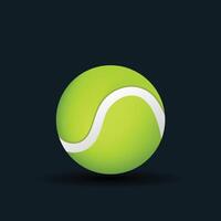 tennis bal emoji illustratie. 3d tekenfilm stijl bal geïsoleerd Aan achtergrond vector