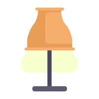 lamp, verlichting apparaat, gezelligheid, comfort, meubilair, item voor vulling ruimte in de huis, interieur, vlak afbeelding, tekenfilm stijl. lijn icoon voor bedrijf en reclame vector