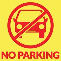 Nee parkeren waarschuwing teken icoon ontwerp vector