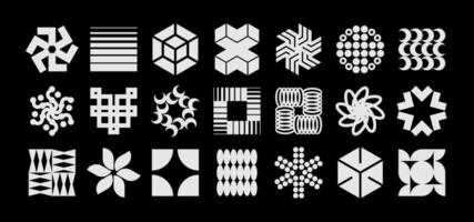 bundel van lijn abstract vorm logo icoon ontwerp vector