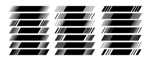 zwart streep lijn abstract banier knop ontwerp reeks vector