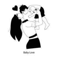 modieus baby liefde vector