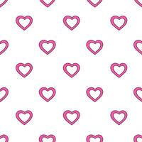 y2k naadloos patroon met abstract roze harten. emo jaren 2000 stijl. vlak achtergrond. vector