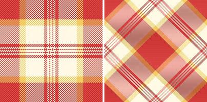 Schotse ruit controleren textiel van patroon kleding stof met een plaid naadloos structuur achtergrond. vector