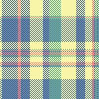textiel controleren patroon van naadloos plaid achtergrond met een Schotse ruit kleding stof textuur. vector