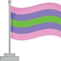 trigender trots vlag geïsoleerd Aan wit achtergrond illustratie vector