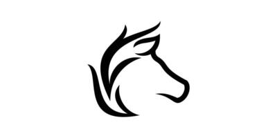 paard hoofd logo ontwerp, manen, logo ontwerp icoon, , symbool, idee. vector
