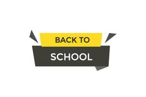 nieuw website terug naar school- Klik knop leren blijven blijven afgestemd, niveau, teken, toespraak, bubbel banier modern, symbool, Klik, vector