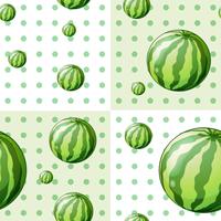 Naadloos ontwerp als achtergrond met watermeloenen vector