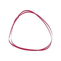 single rood tekening potlood getrokken ovaal cirkel. een rood grunge ovaal cirkel voor markeren vector