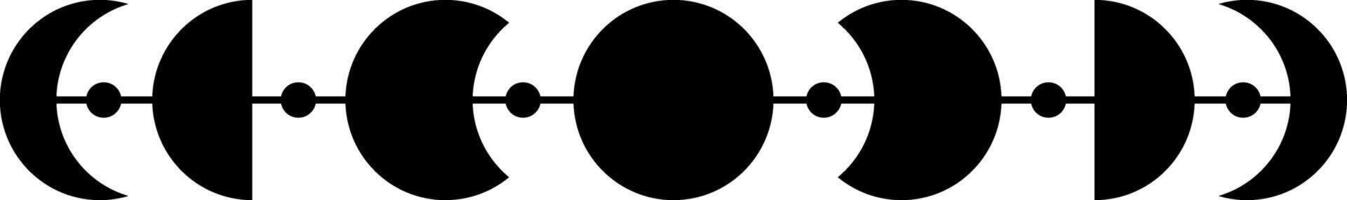 toevoegen een tintje van mystiek naar uw ruimte met deze Boheems kosmisch zwart maan fase grafisch decor. vector